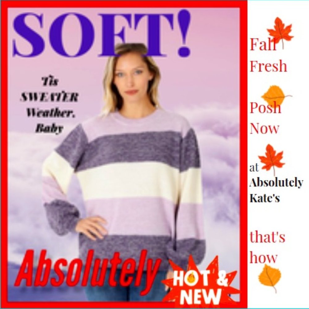 Sweater Soft ~ The Colour Purples Balloon Sleeve S